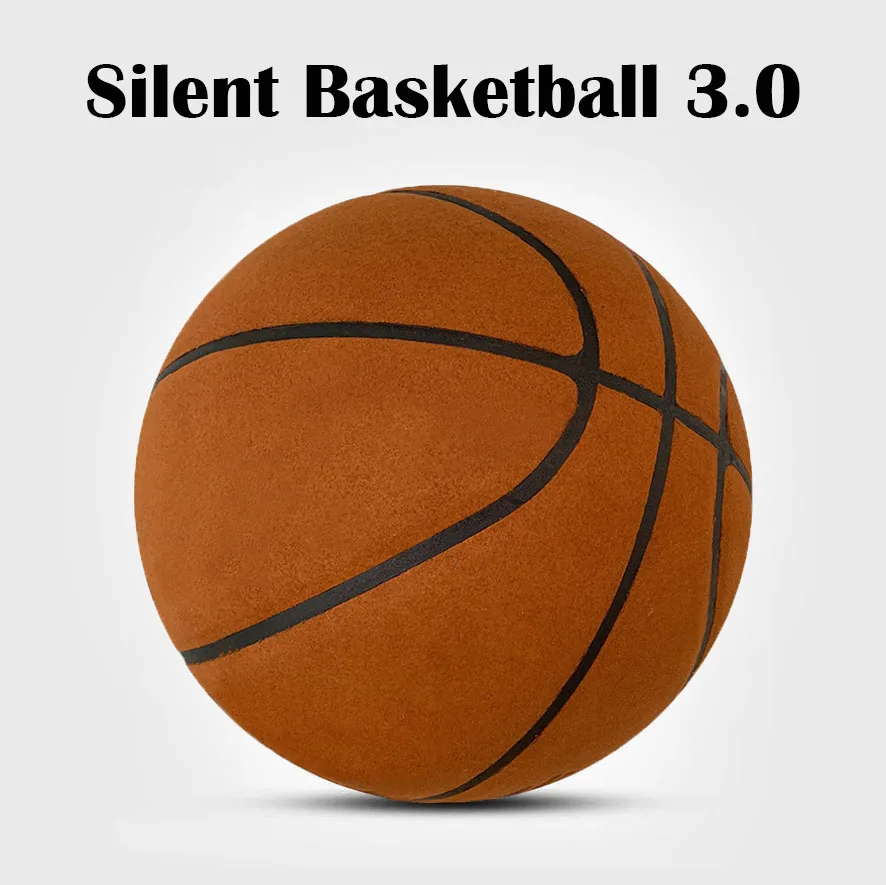 Silent Basketball Size 7 (29.5")/Size 5 (27.5'') Dribbling Indoor Grooved Airless Foam basket Quiet Dribbling Indoor Training Silent Ball