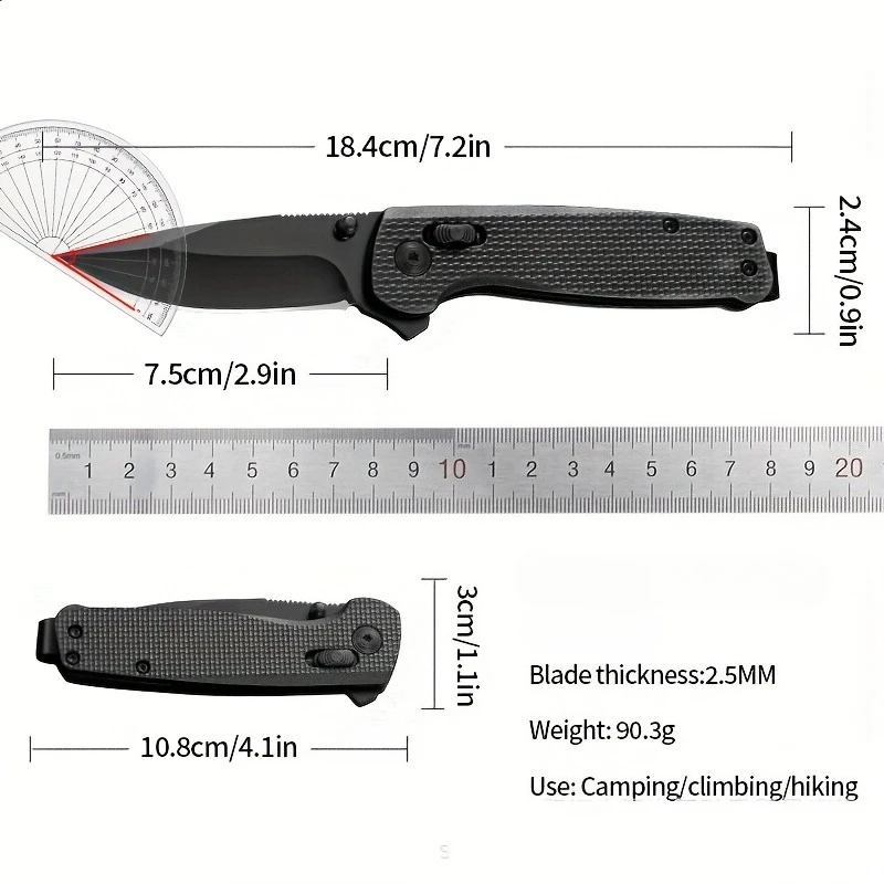 수동 잠금 기능이 있는 접이식 칼 미끄럼 방지 그립 엄지 스터드 EDC 캠핑 나이프 생존 야외 블랙/올리브 그린/오렌지 멀티툴