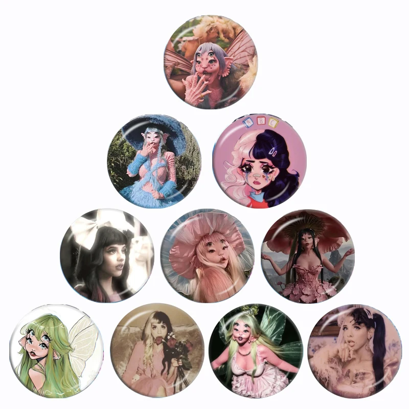 Melanie Martinez Fairy Girl 10Pcs 12mm/16mm/18mm/20mm/25mm/30mm Round Photo Glass Cabochon Demo Flat Back Making Finding