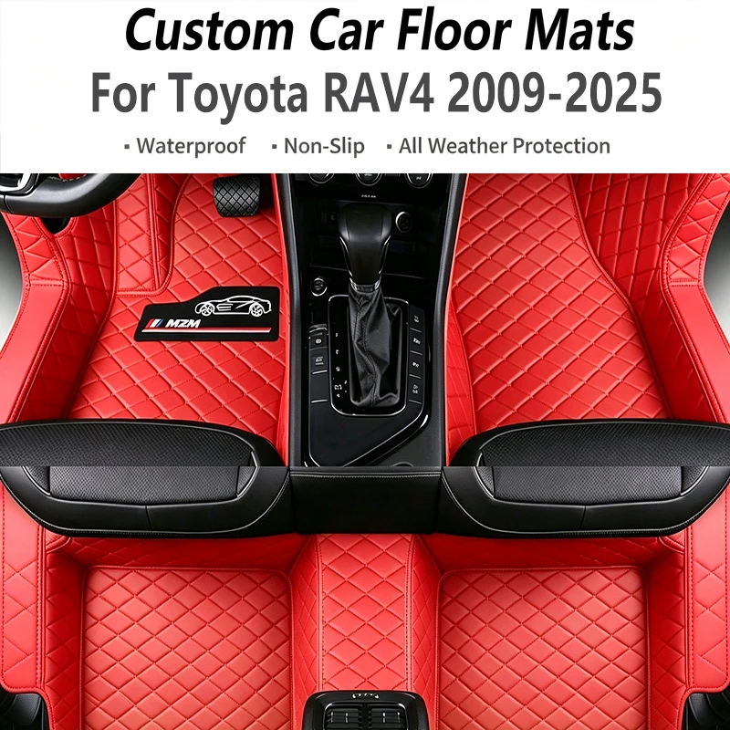 Custom Fit Waterproof Car Floor Liners For Toyota RAV4 2009-2025 Anti‑Dirt Non‑Slip Car Foot Carpets Interior Accessories