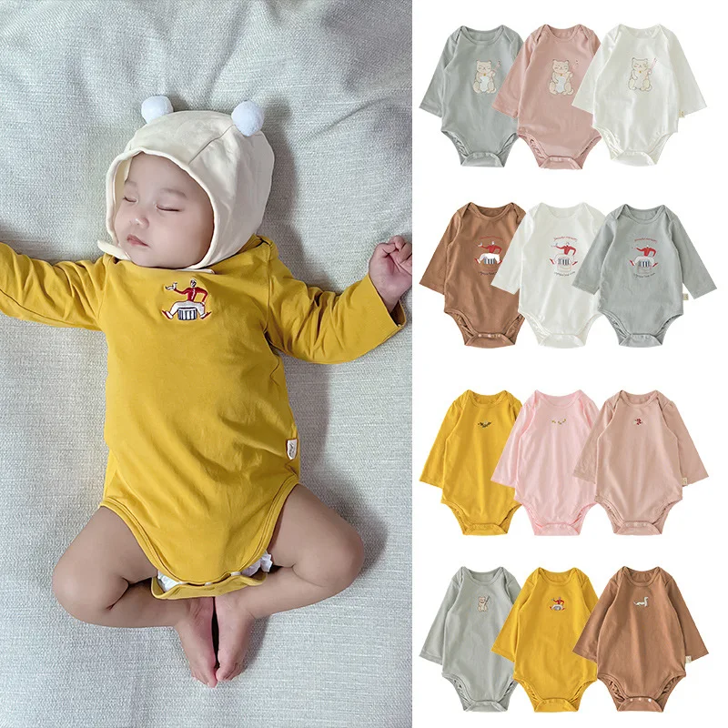 

Infant and Toddler Wrap-around Onesie Cotton Cute Printing Men and Women Baby Triangle Crawling Clothes Bodysuits