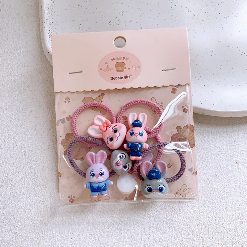 『주토피아 2』의 경우, 땋은 앞머리, 짧은 머리, BB 클립, 작은 토끼 머리핀, 여자아이 머리끈으로 묶은 머리, 머리끈.