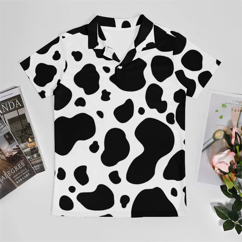 Dalmatian Dog 3D Printed Short Sleeve Polo Shirts For Men Clothes Simple Spot POLO Shirt Casual Love Animal Women Button Tops