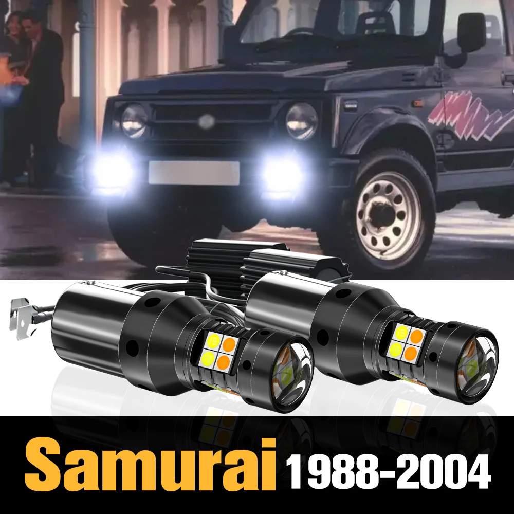 

2pcs Canbus LED Dual Mode Turn Signal+Daytime Running Light DRL Accessories For Suzuki Samurai 1988-2004 999 2000 2001 2002 2003