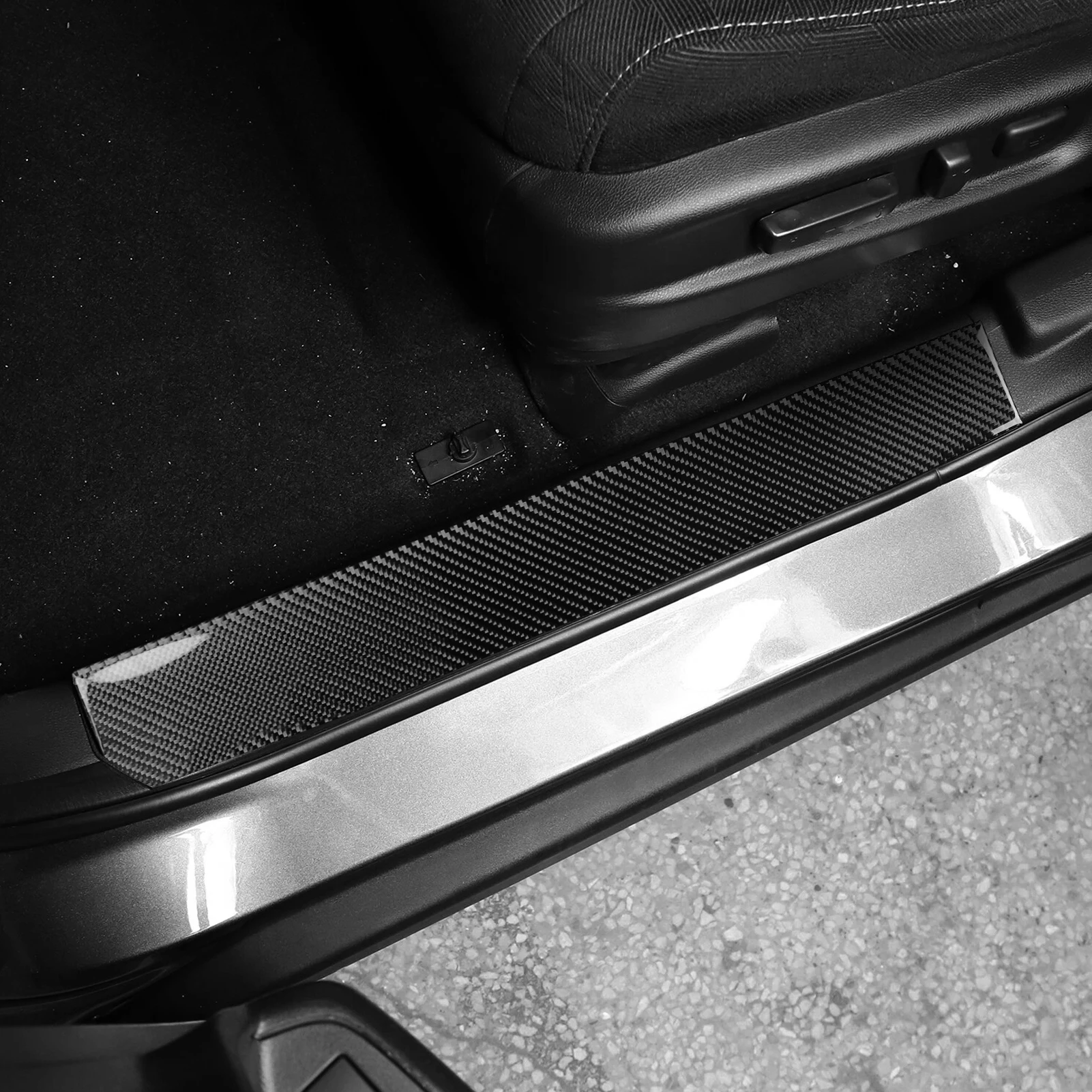 For Honda Pilot 2016-2022 Carbon Fiber Built-in Door Sill Threshold Strips Panel Trim Cover Car Accessories Decoration Sticker
