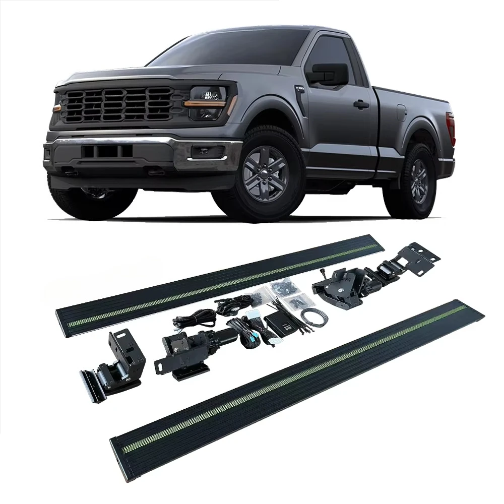 

2024 2025 F150 Crew Cab Lightning 4doors Side Feet Steps Electric Set Combo 2013 F150 Power Running Board