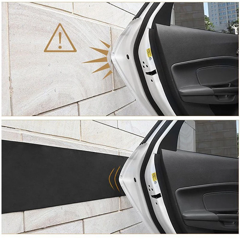 250X20cm Car Door Protector Garage Rubber Wall Safety Guard Bumper Sticker Strips Protection For Garages Parking Garage Door