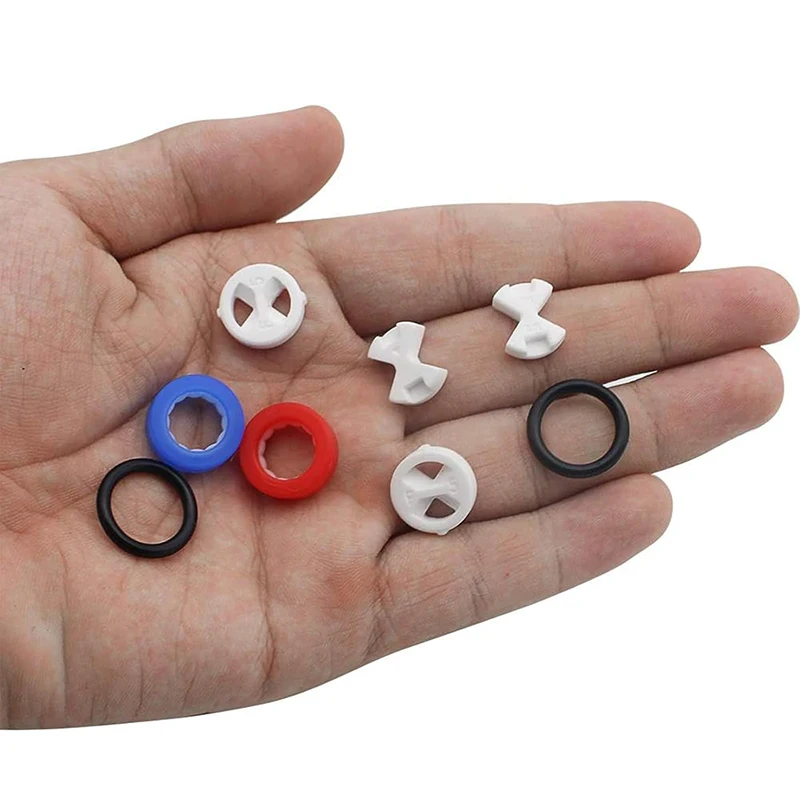 48Pcs Tap Washers Set with Ceramic Discs Multisize  O-Rings Leak-Proof Gaskets for Mixer Tap Repair Bathroom Sink Kitchen Faucet