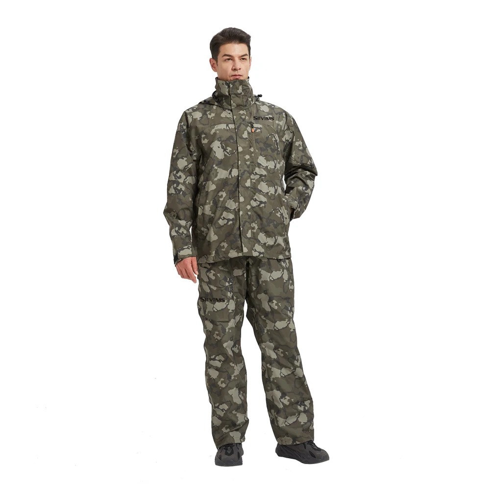 Men's Waterproof Rain Suit Jacket And Bib Pants Set for Outdoor Sports Ideal for Hunting And Fishing