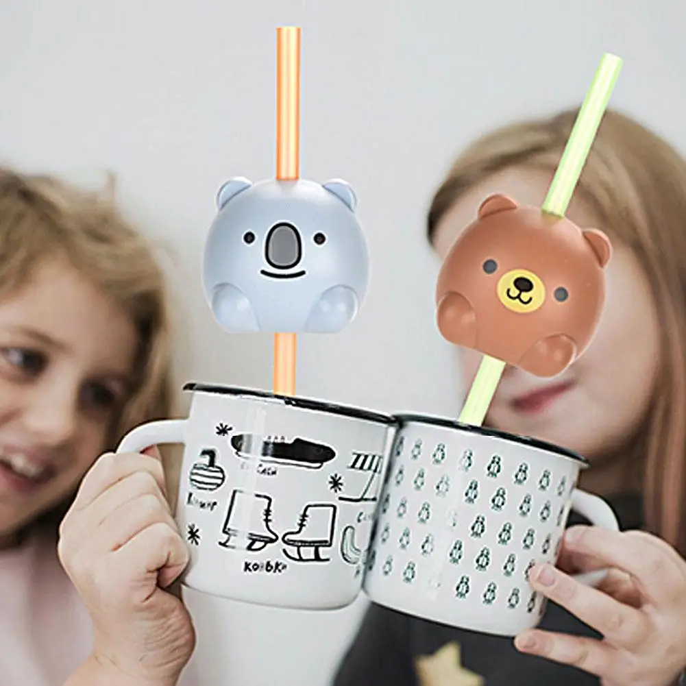 Cannucce dal suono animale giocattoli che fanno suoni cannucce a sorpresa bambini tazze per acqua potabile cannucce cannucce per bambini forniture da cucina