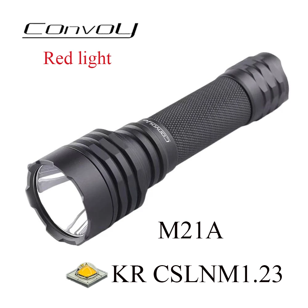 

Convoy Flashlight M21A KR CSLNM1.23 SST-20-DR Red Light Linterna Led 18650 Flash Torch Portable Latarka Camping Hunting Lamp