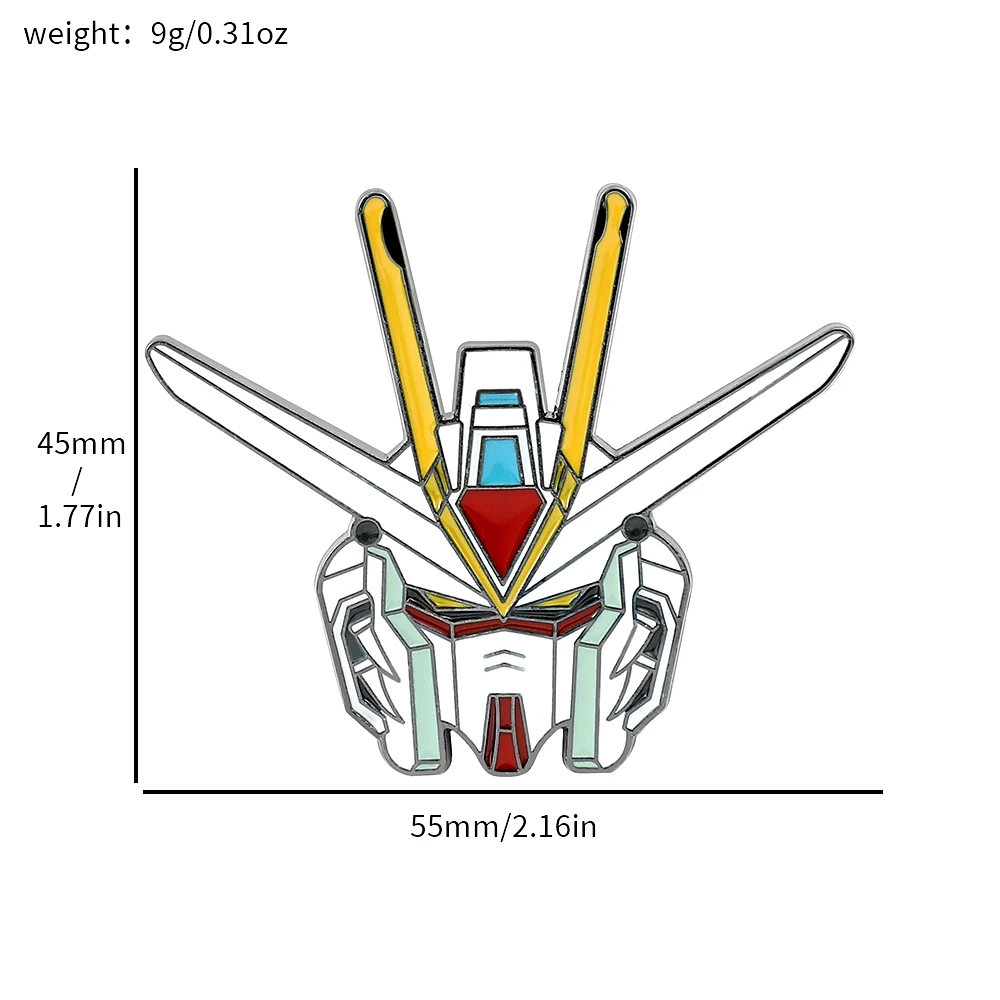 Anime GUNDAM Enamel Pins Cartoon Gundam RX-78 Metal Badge Brooch Clothing Backpack Lapel Pins Trend Brooch Jewelry Accessories