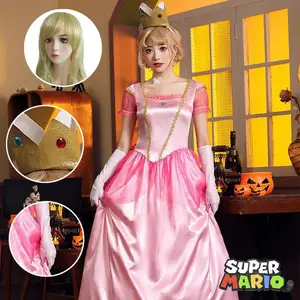 Super Mario Princess Peach Costume de Cosplay AliExpress
