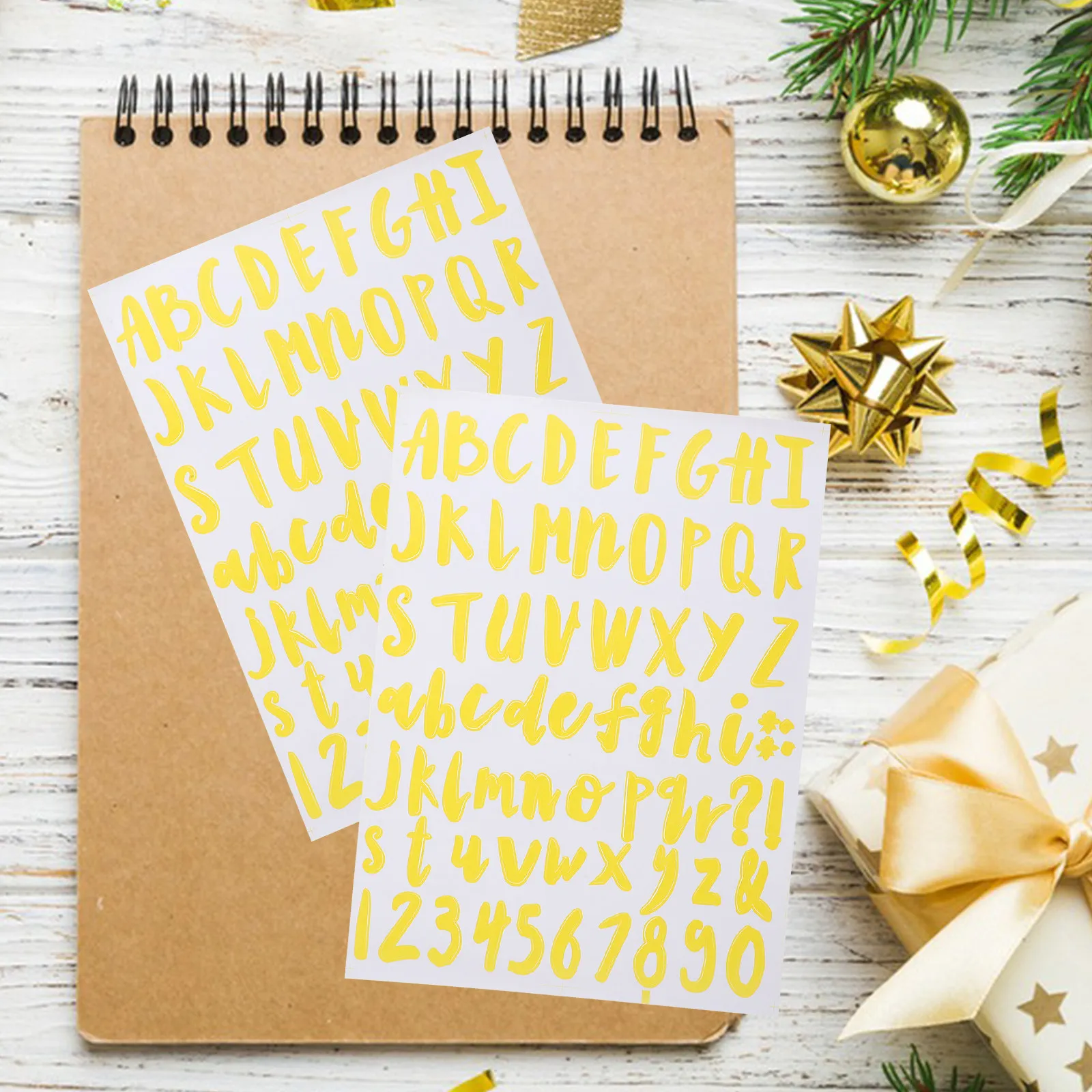 

12 Sheets Alphabet Number Stickers Clear PVC Self-Adhesive Letter Decals for DIY Crafts Scrapbooking Bottle Decoration Journal