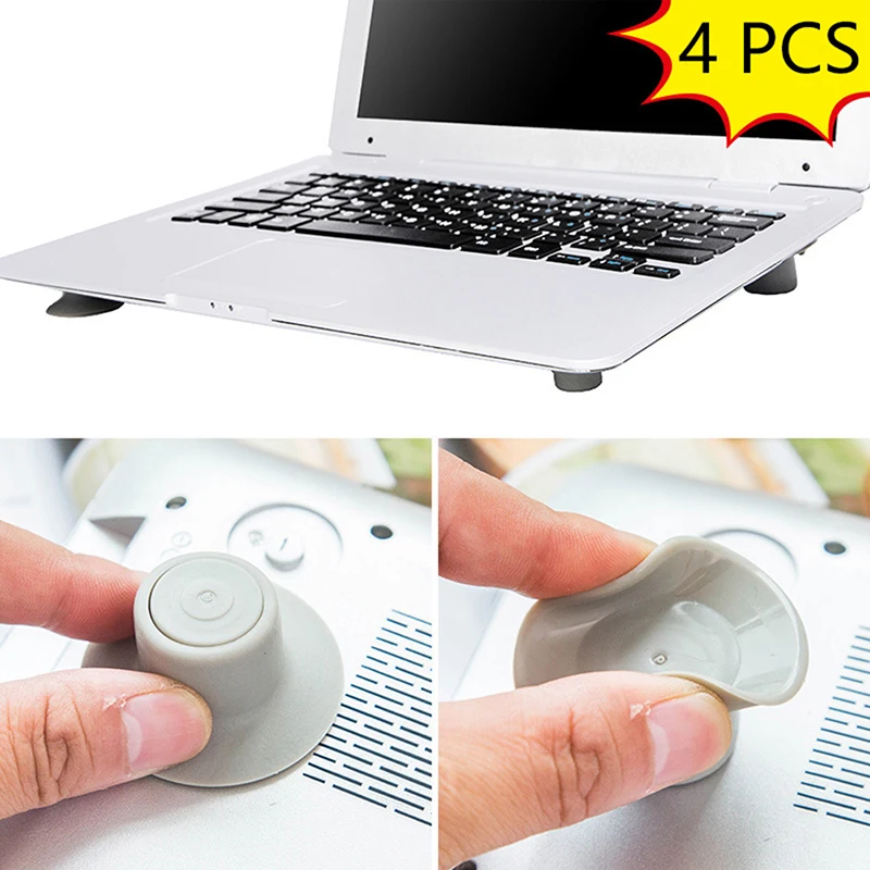 4pcs Portable Laptop Suction Cup Cooling Pad Foot Pad Pad Elevator to Heat Pad Computer Stand Base