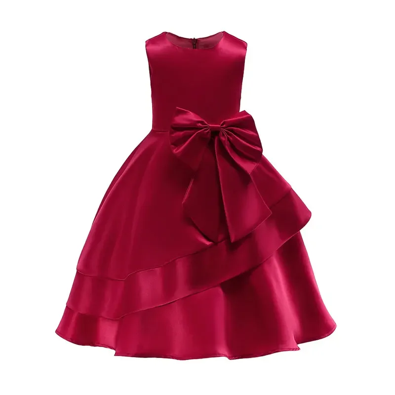 Summer Girls Clothes Prom Dresses Fashion Solid Color Kids Dresses for Girls Sleeveless Children's Girls Dress 2-3 Years