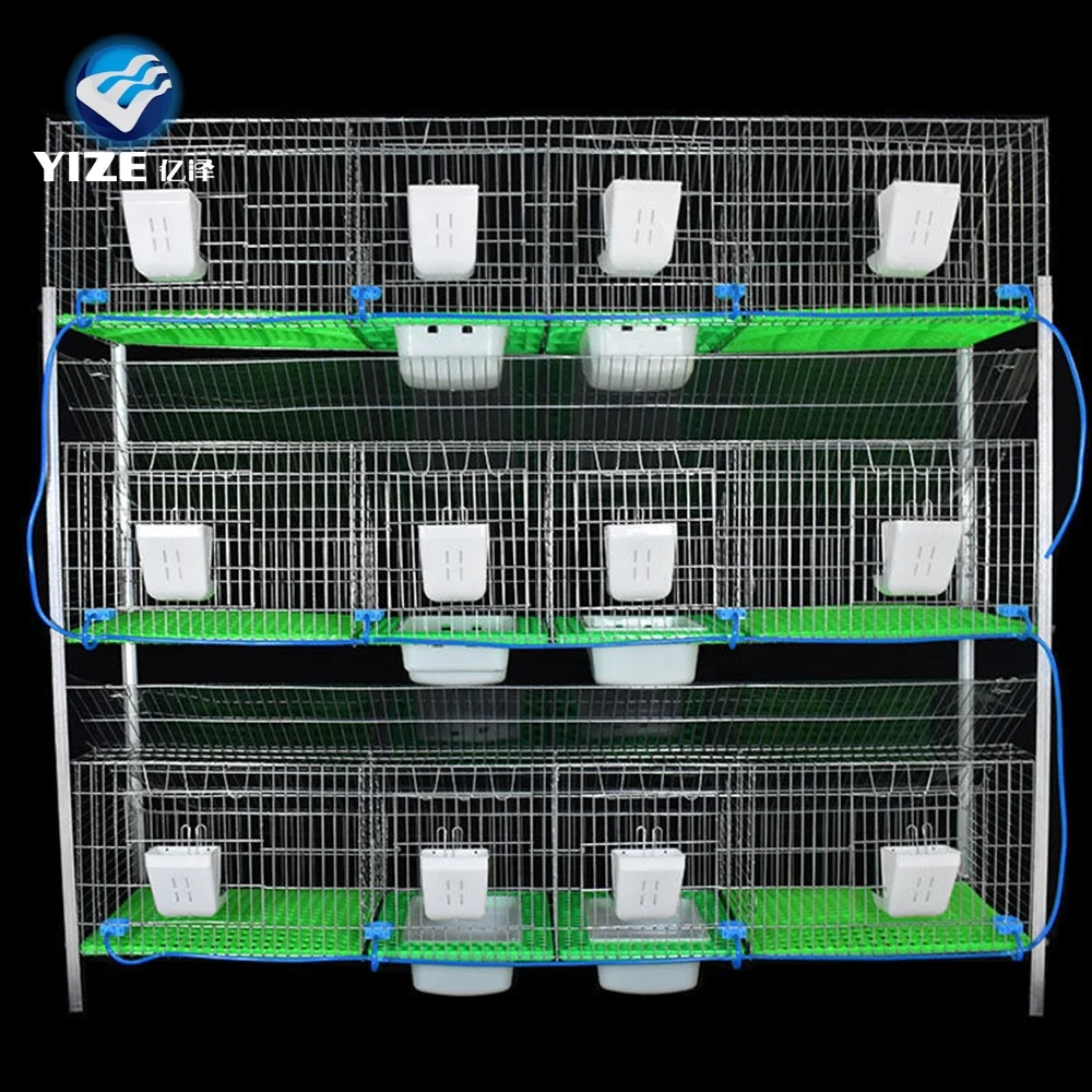 12-Door Galvanized Low Carbon Steel Rabbit Cage Mesh New Used Condition Animal Cages Automatic Features for Rabbit Breeding