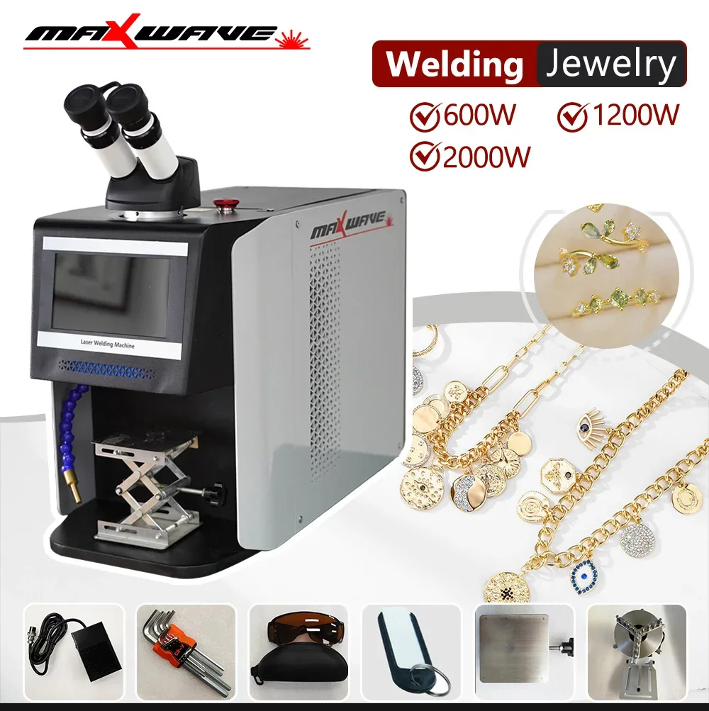 Saldatrice portatile per gioielli laser QCW 1000W, attrezzatura professionale per saldatura di riparazione oro argento con sistema di telecamere CCD
