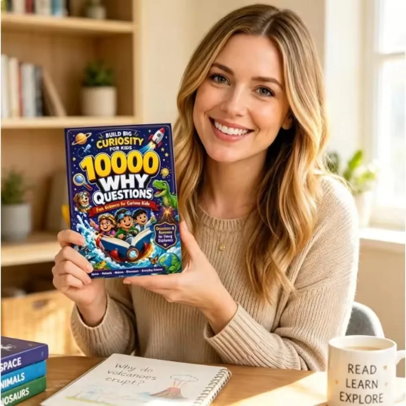 10,000 Why Ask Children's Science Books, Build Great Curiosity and Interest, and Educate Space Animals about Natural Dinosaurs.