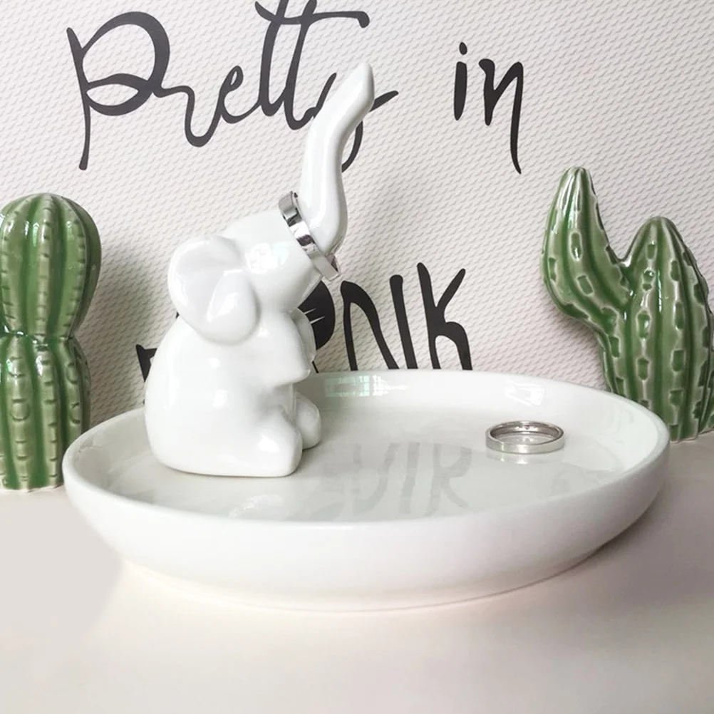 Piatto decorativo per gioielli con elefante, vassoio per gioielli, portapiatti decorativo