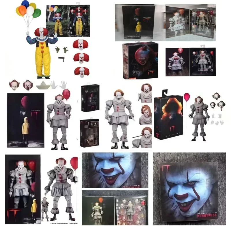 

NEW NECA The Many Faces Of Pennywise Action Figure Change Face Pennywise Toys Collectible Model Birthday Gift