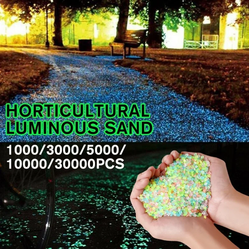 

2000Pcs Luminous Stones Glow in Dark Pebbles Stone Night Sand Stone for Garden Yard Outdoor Path Lawn Fish Tank Aquarium Decor