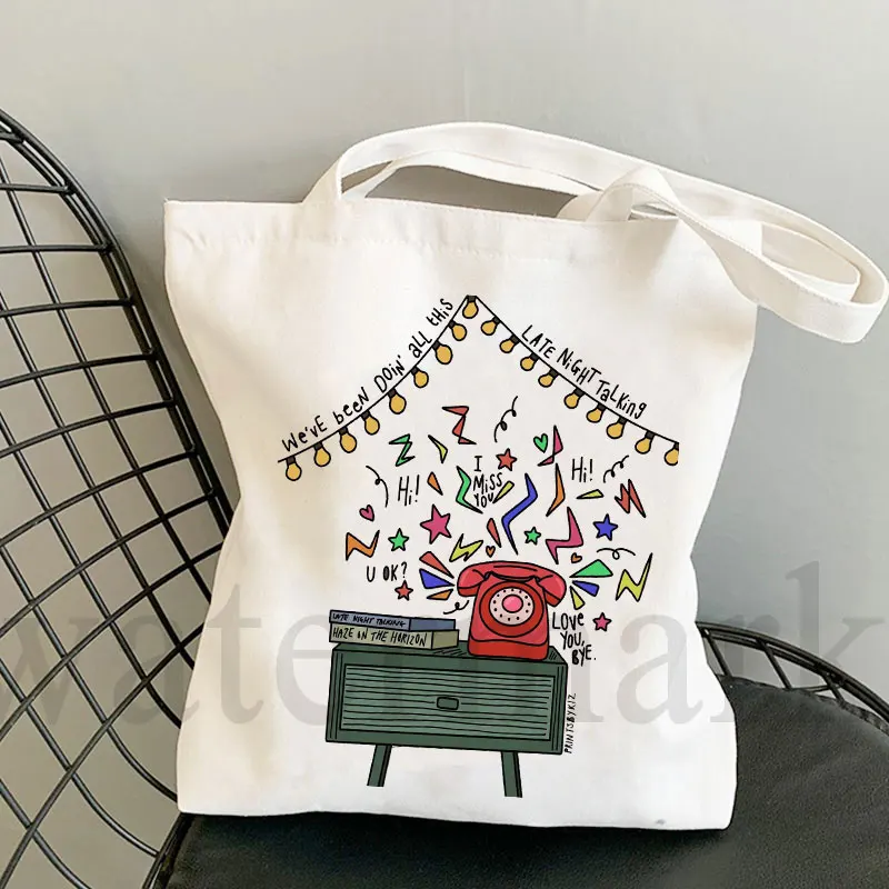 Harajuku Harry Canvas Shoulder Bag House Casual Handbag Large Capacity ote Bag Reusable Cotton Shopping Beach Bag