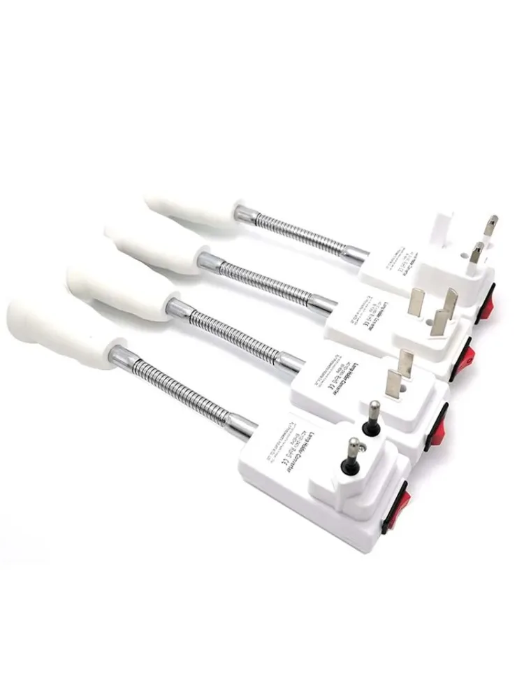 

1PCS Flexible Tube E27 to EU UK US AU Plug Lamp Holder Converter Australia Rotary LED Light Base Bulb Socket With Switch