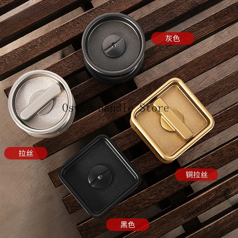 Pocket door Hardware wood sliding door lock with side handle Bedroom sliding door lock Kitchen bathroom