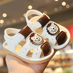 Unisex Baby Boy Girl Sandals 2023 Summer Beach Toddler Close Toed Shoes Newborn Infant First Walkers Breathable Sandals For Baby