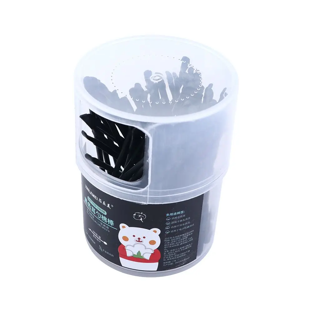 Cucchiaio per la pulizia dell'orecchio portatile Bastoncini per nail art Pulitore per le orecchie Tamponi di cotone usa e getta Tampone di cotone con cucchiai per le orecchie