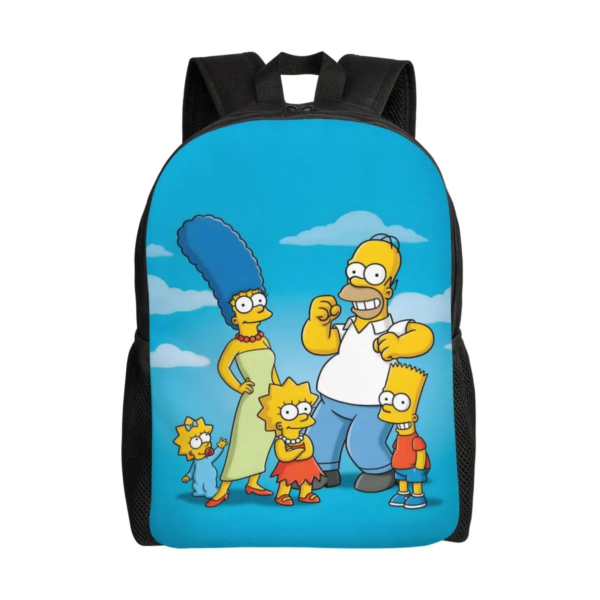 

Personalized Simpsons Backpacks Men Women Casual Bookbag for College School Animated Sitcom Bags