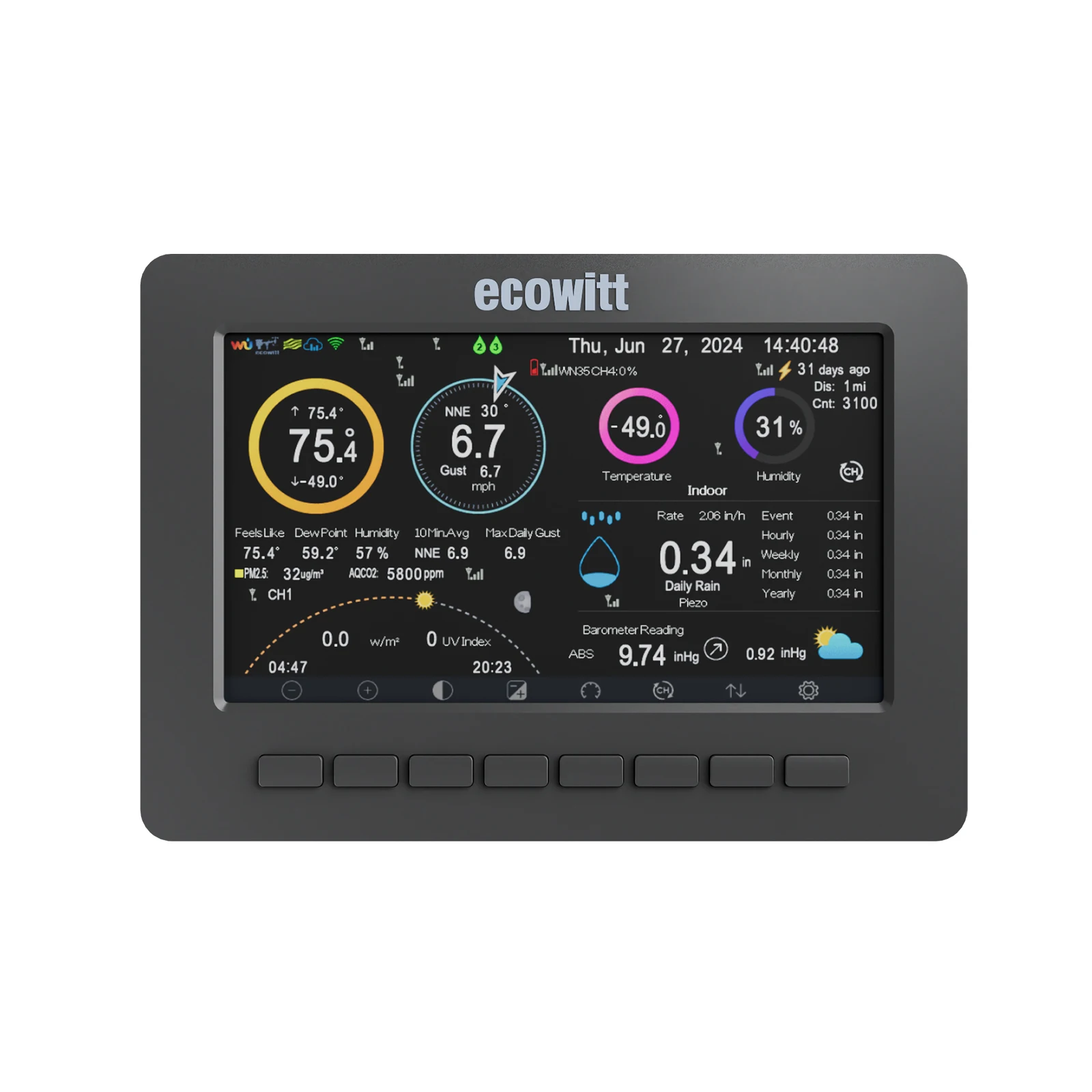 Ecowitt HP2550_C Console Only, 7\