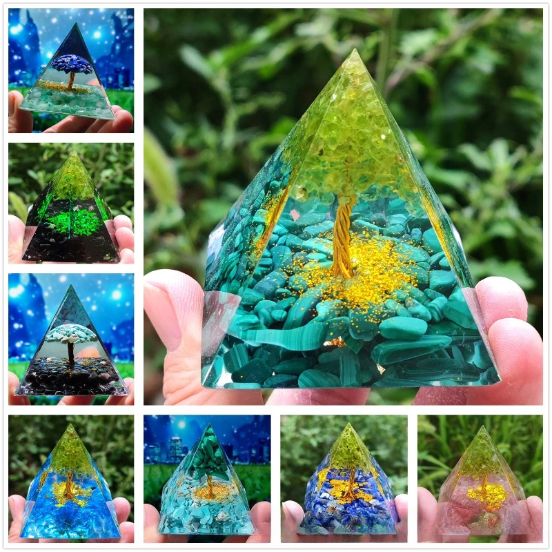 

Crystal Ball Pyramid Resin Ornament Home Decor Desktop Trinket Transparent Craft Artwork Decoration Crafts Figurines&Miniatures