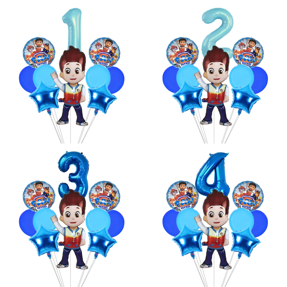 Paw Patrol Themen-Geburtstagsparty-Luftballons Chase Marshall Charakter-Luftballons Kindergeburtstags-Dekorationen Baby-Shower-Party-Zubehör
