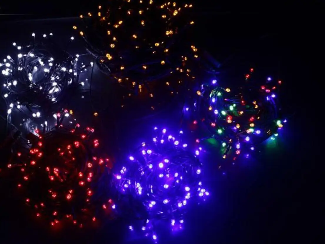 Imagem -02 - Impermeável Led String Lights Decoração de Natal Lâmpada ao ar Livre Preto Cabo Verde 20 m 200 Leds