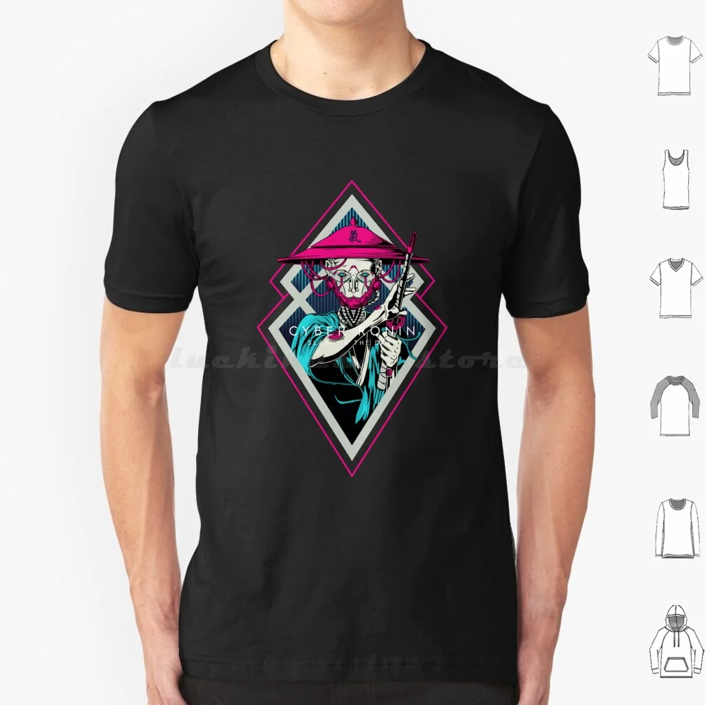 Cyber Ronin T Shirt 6xl Cotton Cool Tee Assassins Cyber Cyborg Japanese Katana Ronin Sci Fi Sword Technology Warior Robot Robot