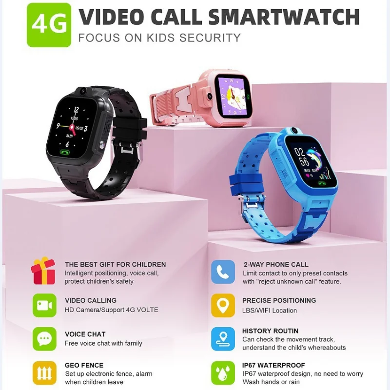 EditionLT37All Netcom4GChildren's Phone WatchWIFIPositioning Video Call Waterproof Watch