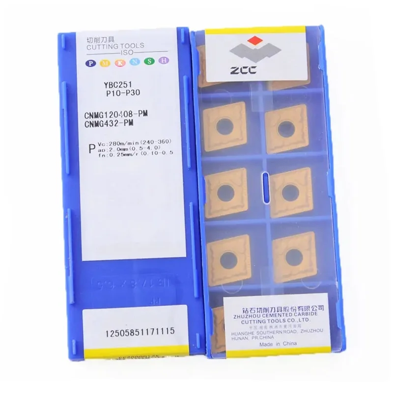 Zcc.ct Carbide Insert External Turning Tool Steel Processing CNC Lathe tool CNMG120404 CNMG120408 CNMG120412-PM YBC251Cutting