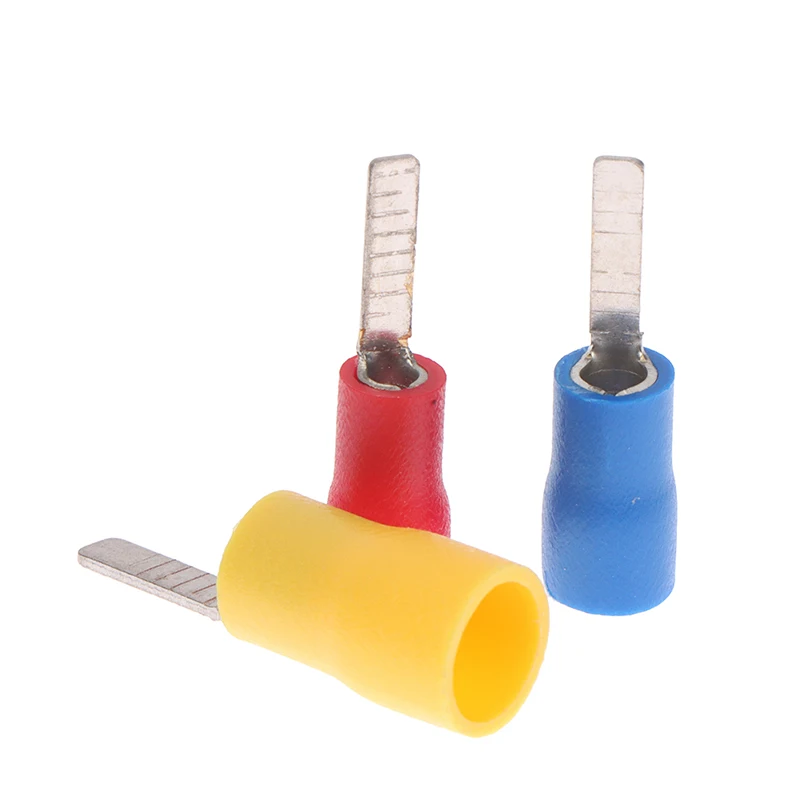 DBV1.25-10 DBV2-14 DBV5.5-10 Chip-shaped Cold-pressed Terminal Plug-in Insulated Blade Cable Lug Sleeve Pin Terminals Connector