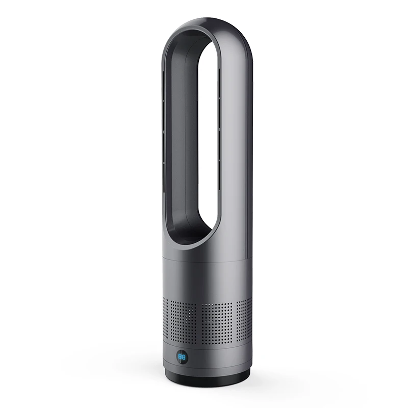 High Quality Noiseless Safety Air Cooler Table Bladeless Fan With Air Purifier Hepa Bladeless Fan