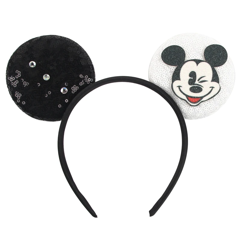 Hot Sales Disney Mickey Mouse Ears Headband Without Bow For Girls Hairband Festival Cosplay DIY Hair Accessories Gifts  Mujer