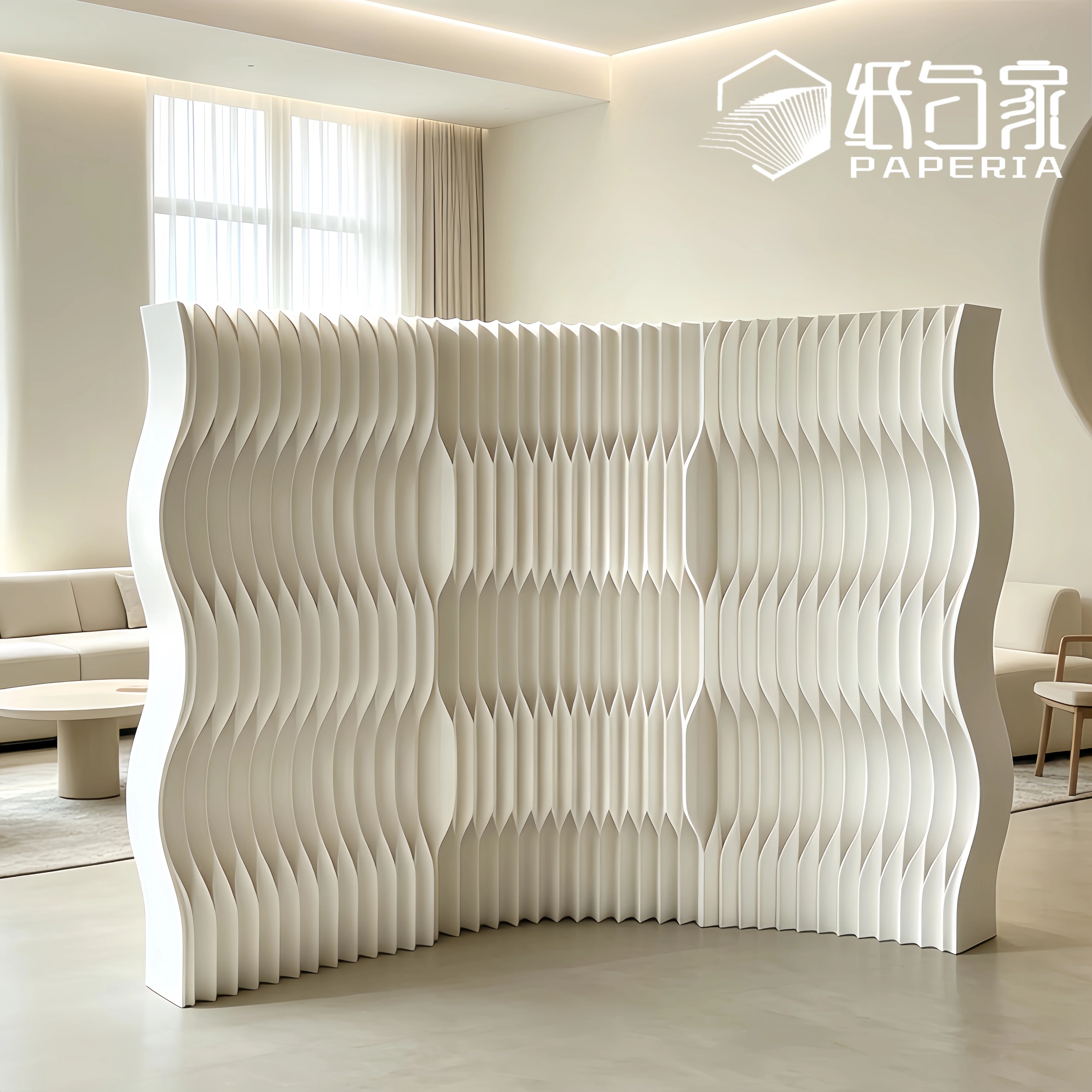 Paper Screen Partition Movable False Wall Baffle Office Baffle Office Partition Screen Beauty Salon Partition