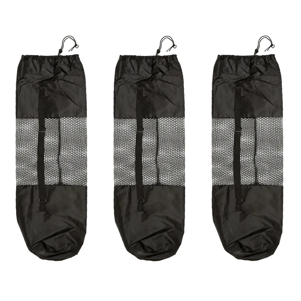 

3Pcs Yoga Mat Carrier Bag Fashionable Printed Mesh Design Breathable Portable with Shoulder Strap Multi-Use Mat Storage Fitness