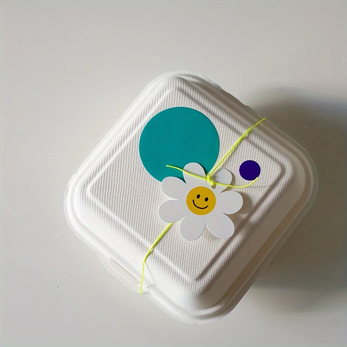 선물 가방 장식을위한 100pcs 웃는 얼굴 꽃 태그, 작은 축복 인사말 카드 장식 태그, 선물 상자 장식, 추수 감사절