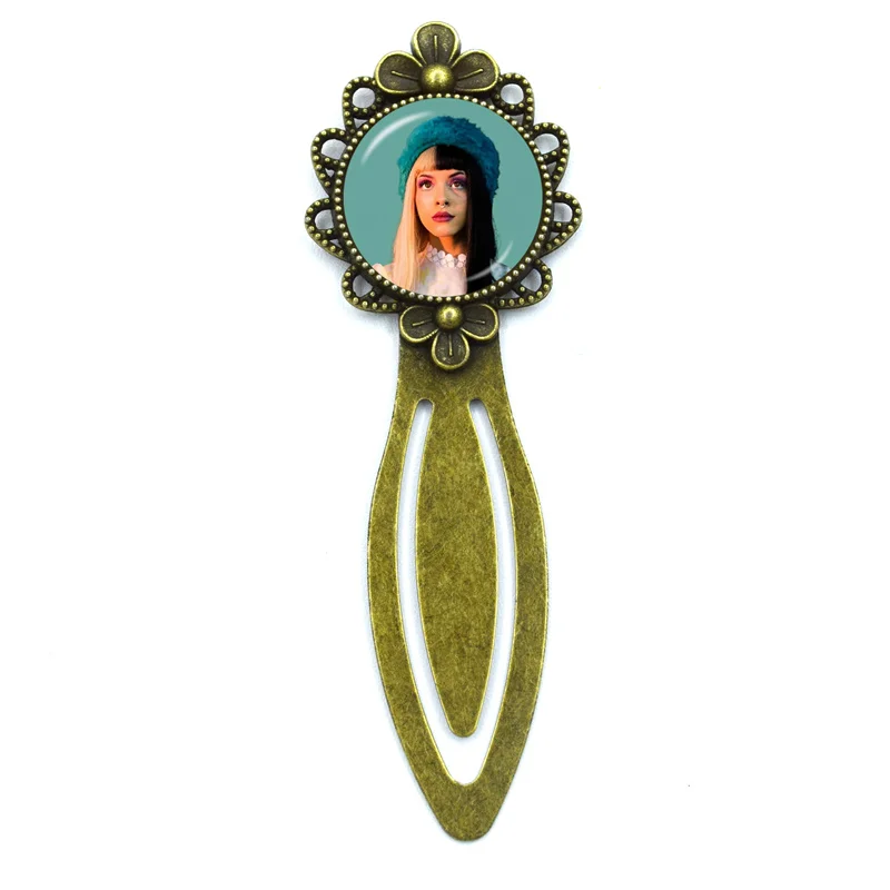 Melanie Martinez Crybaby Retro Bronze Bookmark Bookmark Label Glass Gemstone as Book Page Marke