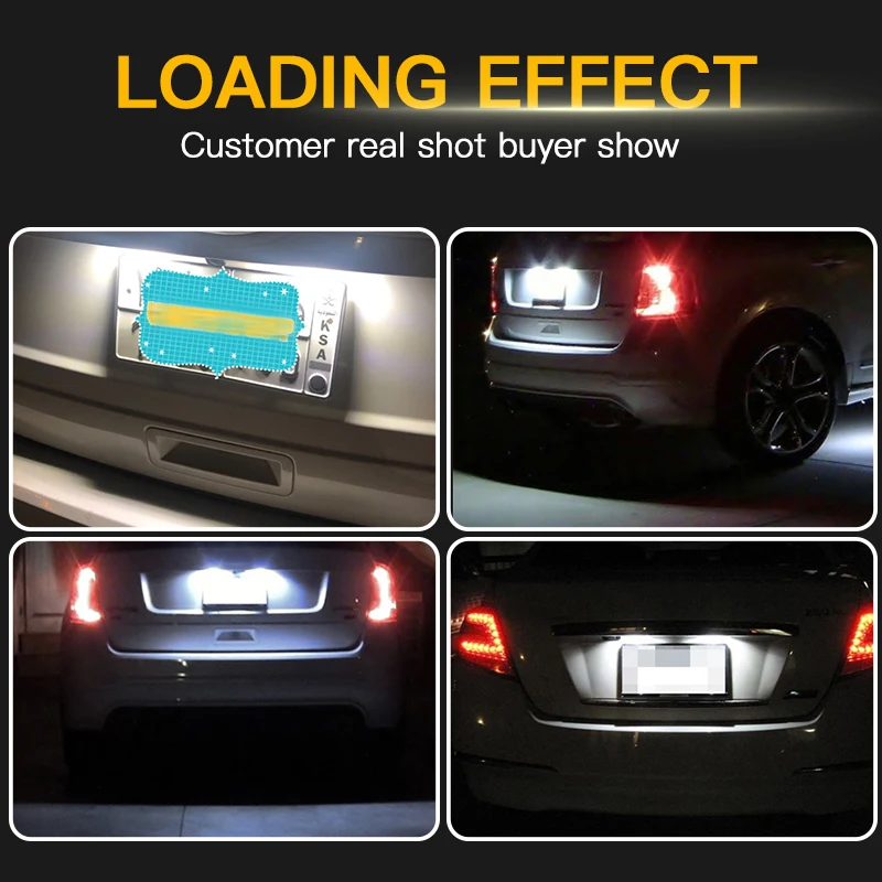 

2PCS 12V LED License Number Plate Light White Lamp Canbus For Ford Edge 07-14 Escape 08-12 Mercury Mariner 08-11 Car Accessories