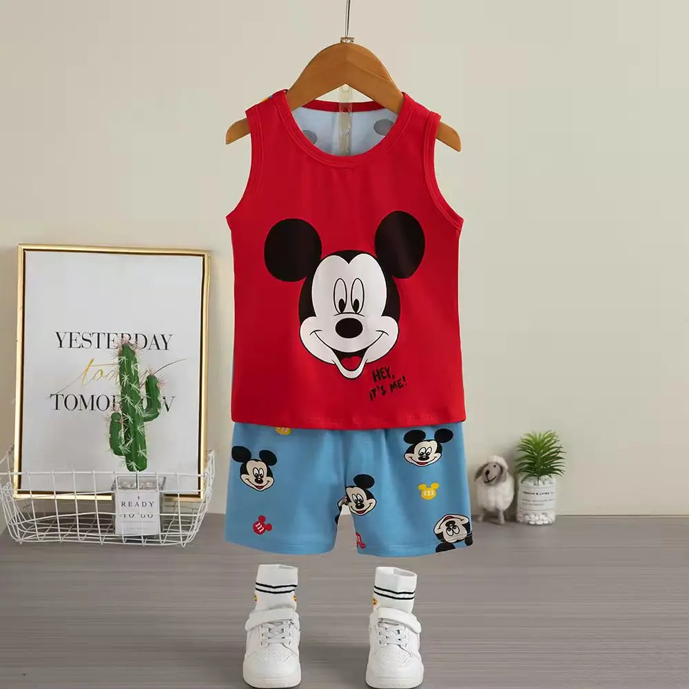 Vest+Shorts 2pcs boy Clothing Set Cartoon  Summer Kids Baby Boys Casual Tracksuit Clothes Suit