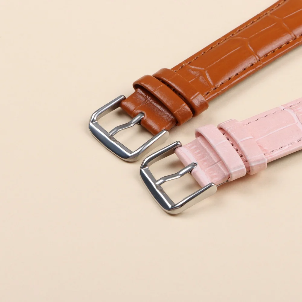 Echtleder-Kalbslederarmband 10/12/13/14/15/16/17/18/19/20/21/22/24 mm, universelles Uhrenarmband mit Slub-Muster, Uhrenzubehör – Detail 9