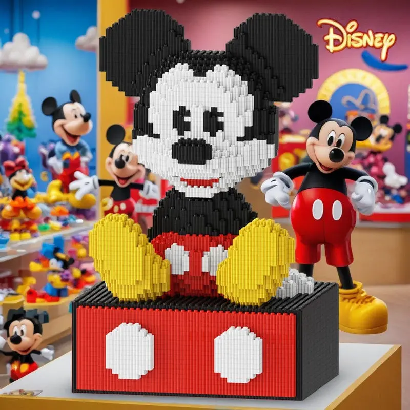 Disney Mickey Lade Combinatie Puzzel Ornamenten Bouwstenen 3D Stereoscopische Puzzel Modellen Puzzel Speelgoed Verjaardagscadeaus